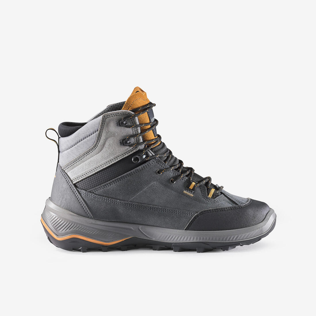 Chaussures hautes trekking cuir - mt100 - homme