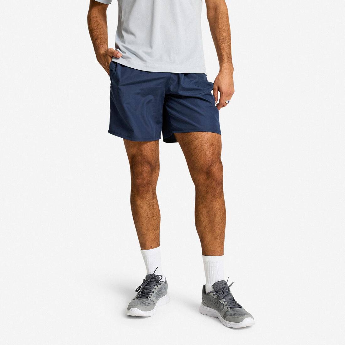 Short de fitness pratique et sobre, homme, bleu marine