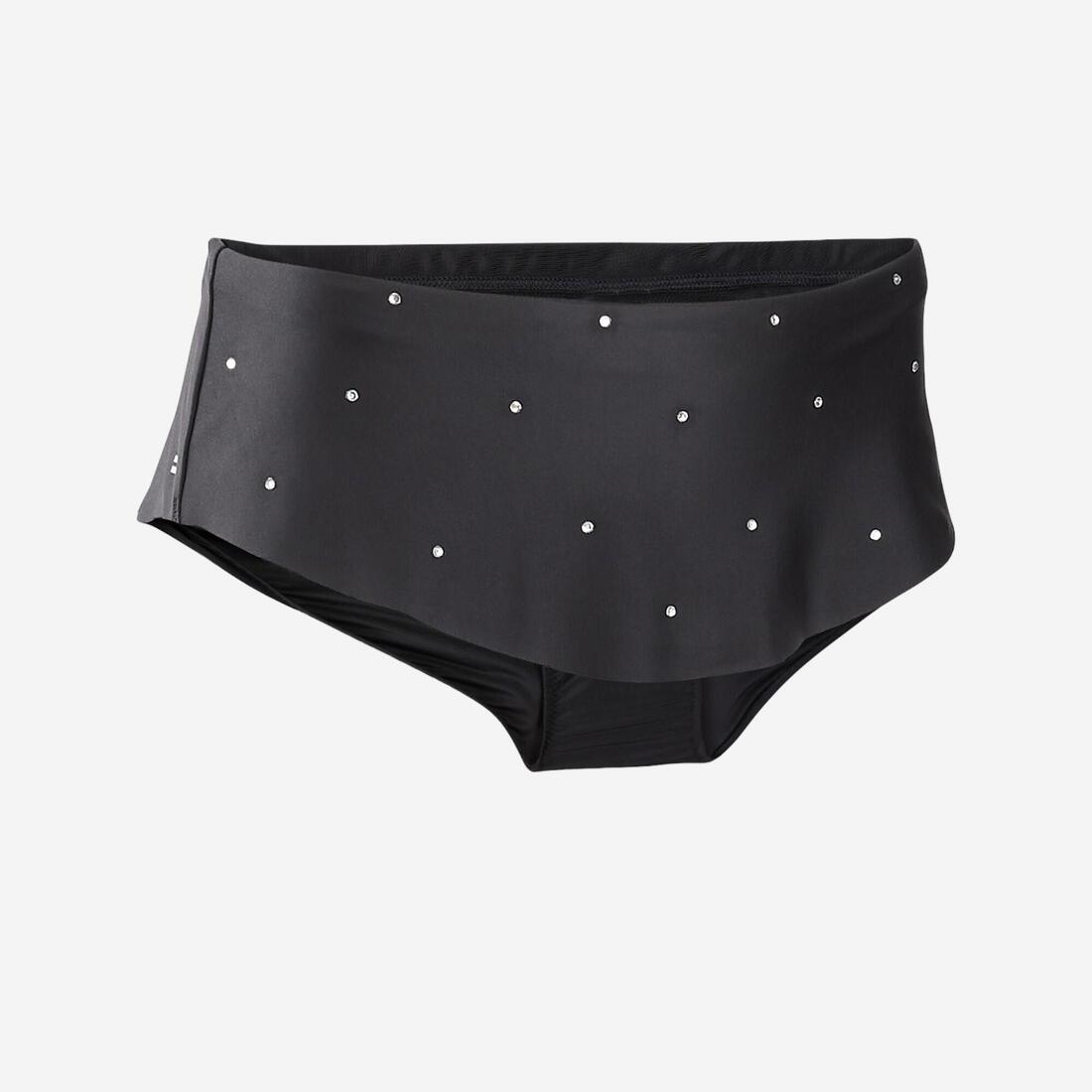 Jupette amovible de Gymnastique Rythmique (GR) Noire Strassée