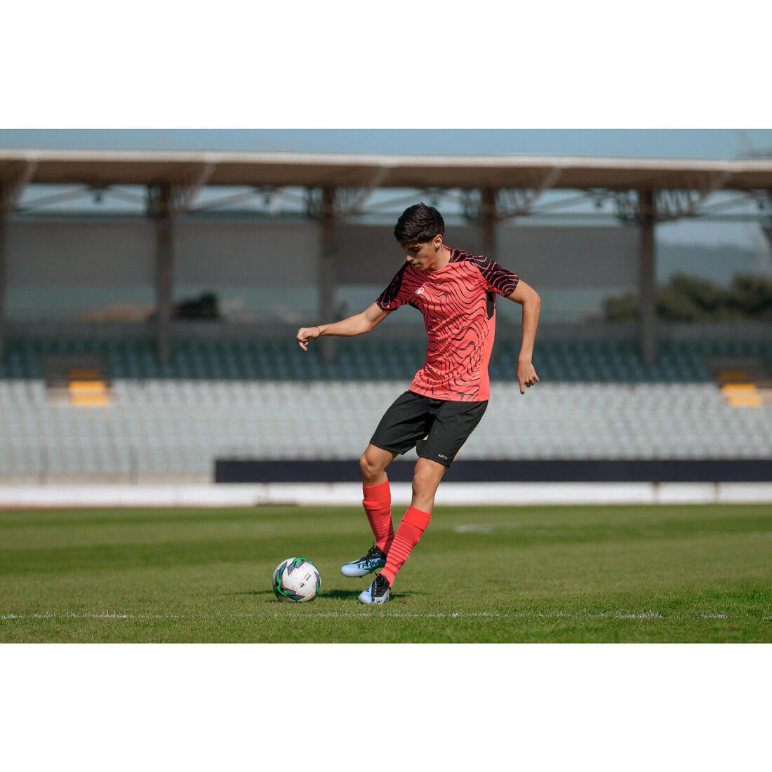 MAILLOT DE FOOTBALL ADULTE MANCHES COURTES VIRALTO TOPO ROSE FLUO &