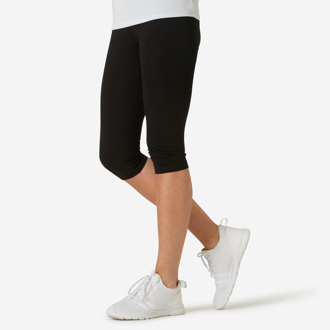 Pantalon corsaire Slim Fitness Femme - 500 Noir – 8511795