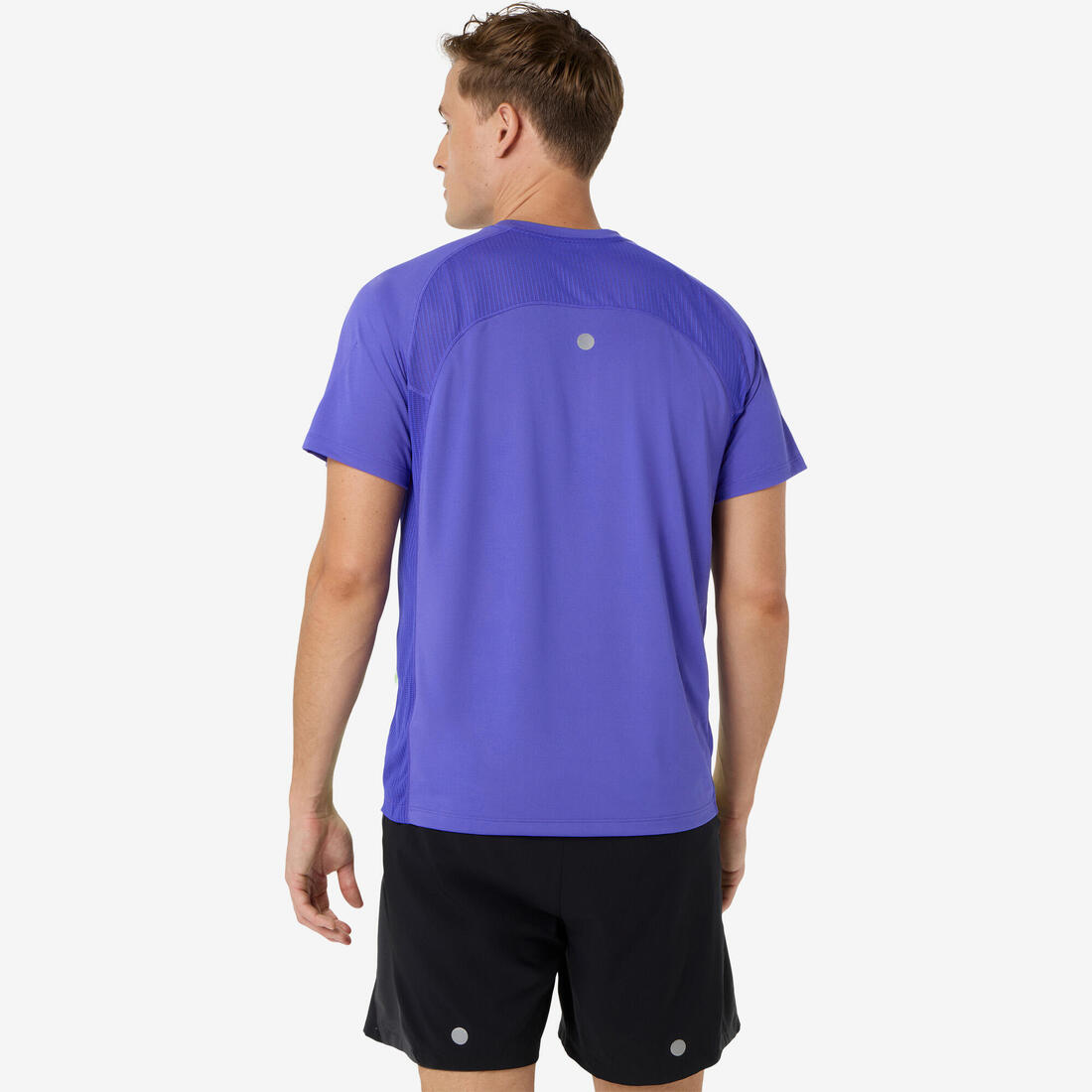 Tee-shirt de running homme, Asics Fade vert et violet