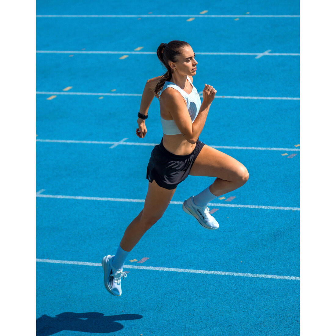 Short menstruel de running femme avec culotte intégrée absorbante Kiprun x Smoon