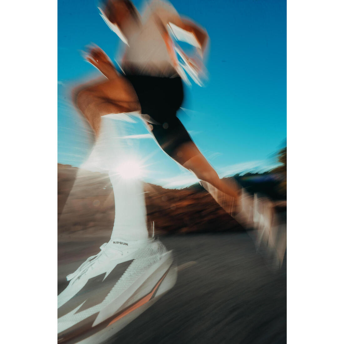 T-shirt de running Homme, Kiprun PROTEAM beige rose