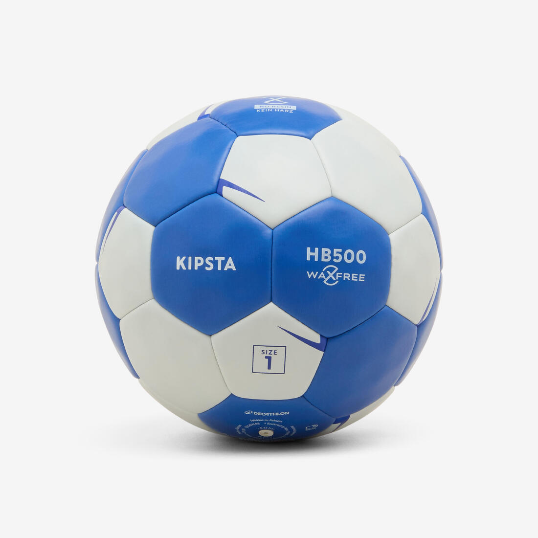 Ballon de handball sans résine taille 1 - Waxfree Ultragrip bleu / blanc