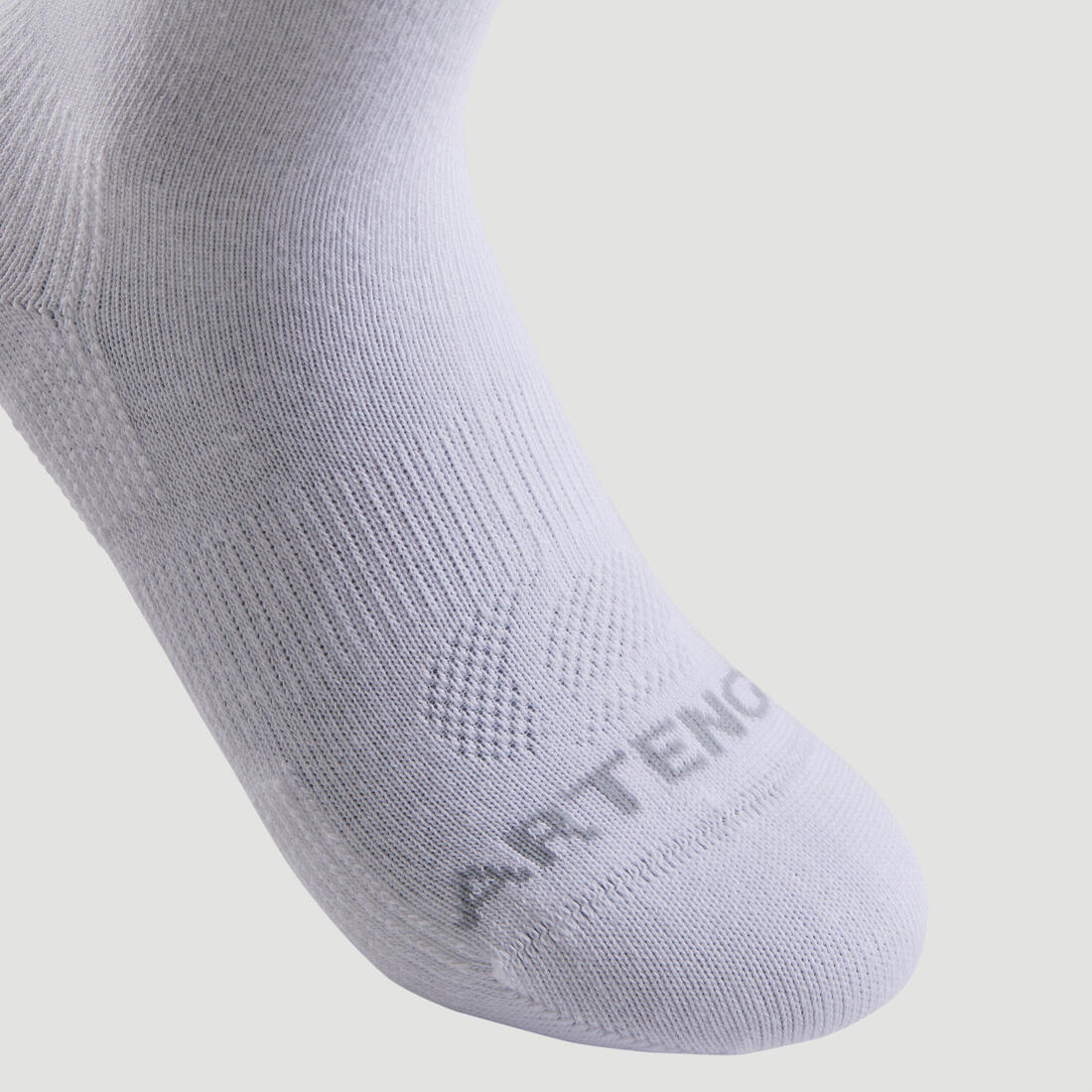 CHAUSSETTES DE SPORT ENFANT HAUTES ARTENGO RS 160 BLANC MARINE BLANC LOT DE 3