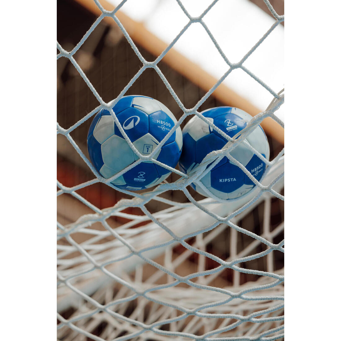 Ballon de handball sans résine taille 1 - Waxfree Ultragrip bleu / blanc