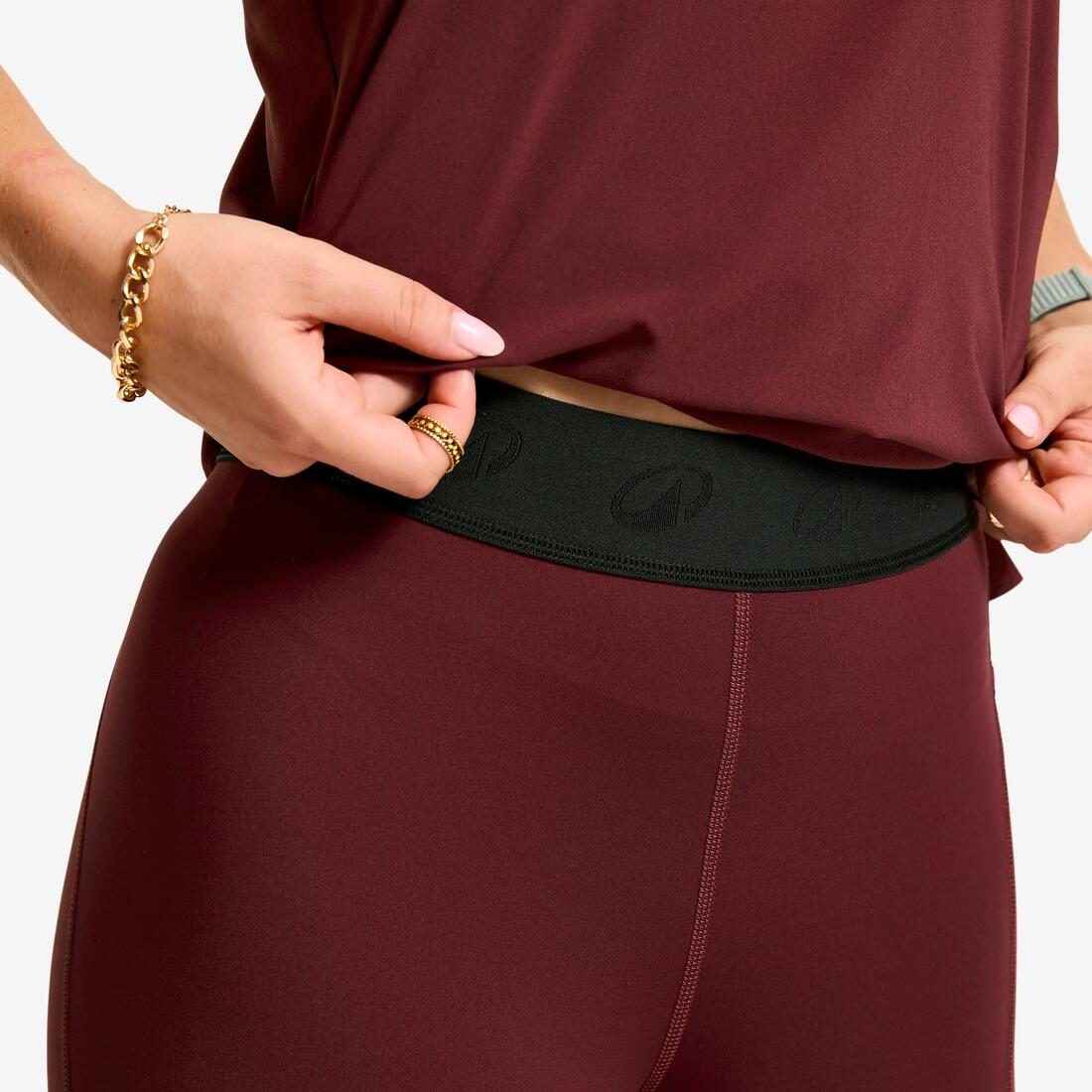 Legging de sport avec ceinture élastiquée femme