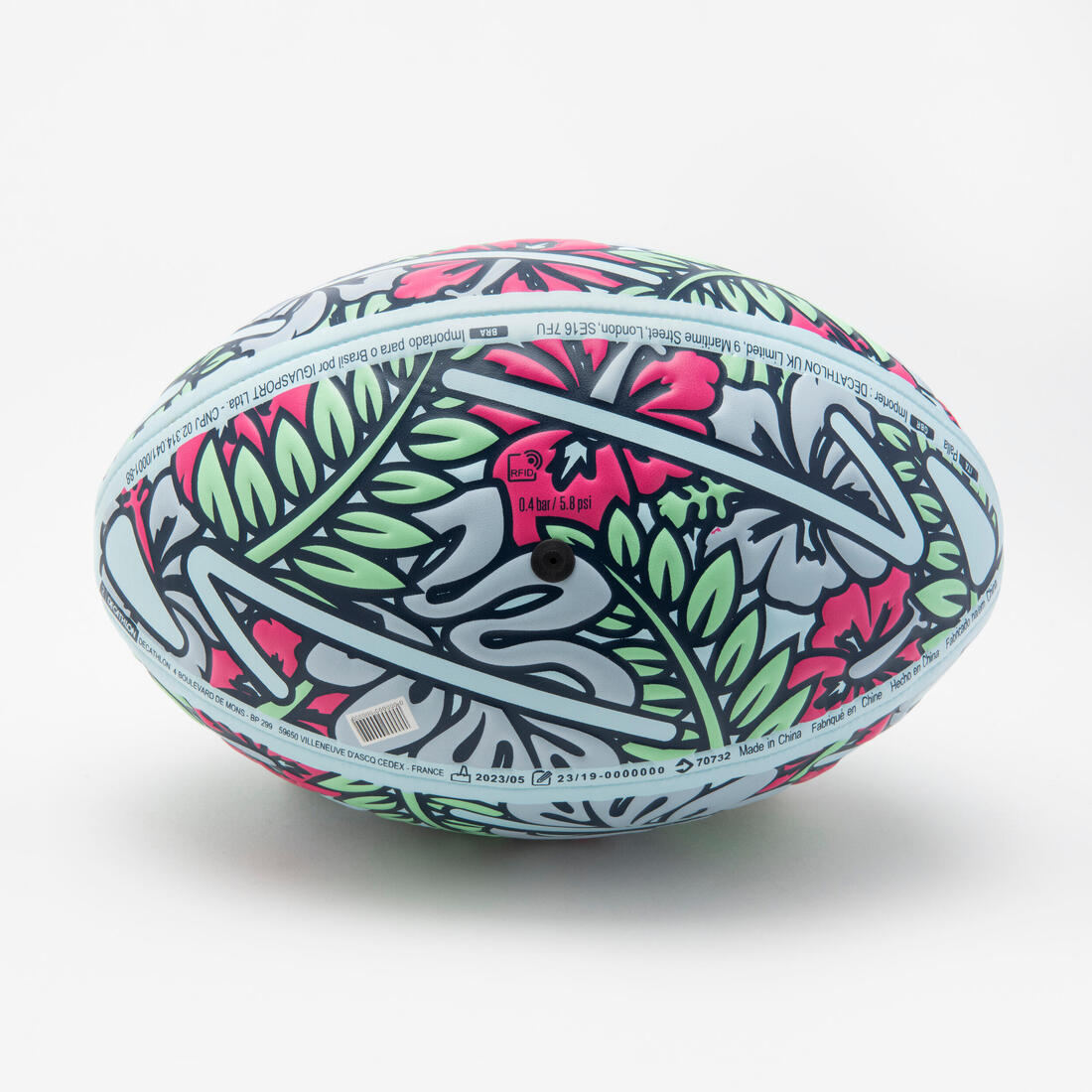 Ballon de beach rugby - Ballon beach tiki taille 3 vert / rose / bleu