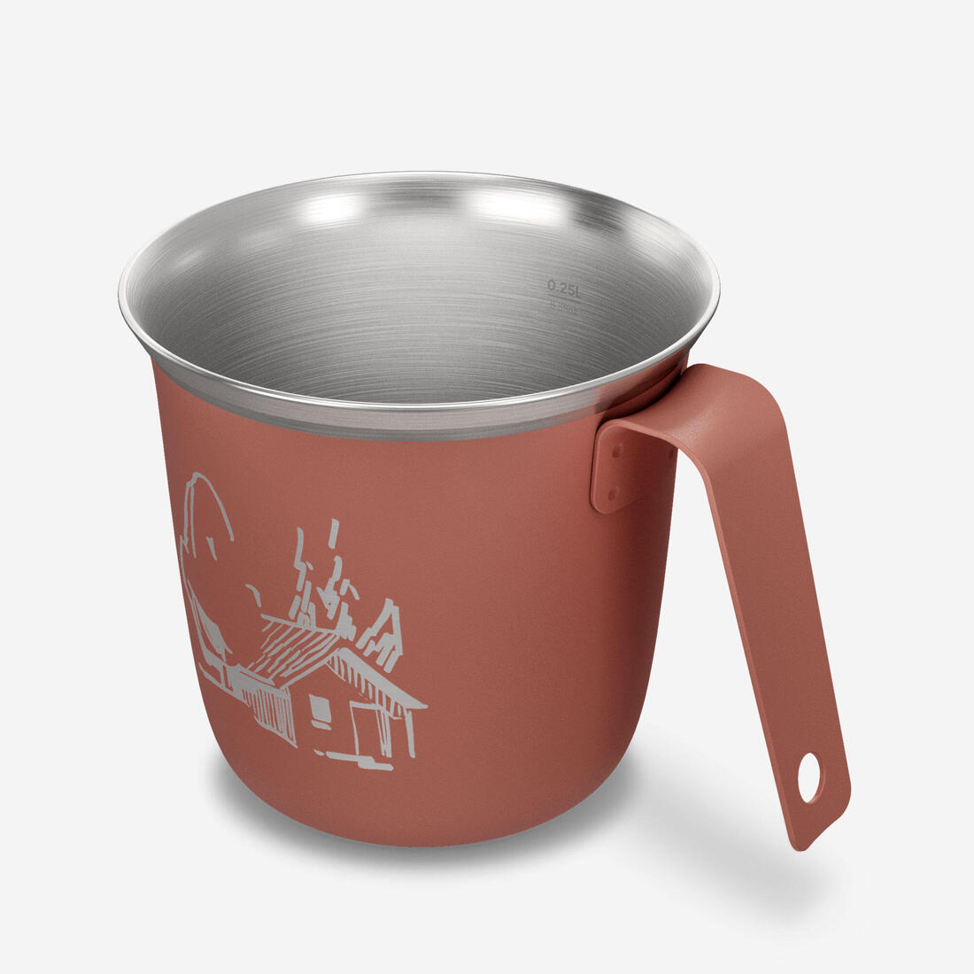 Tasse 500 acier inoxydable 0,3L, pour le camping et la randonnée - Verte.