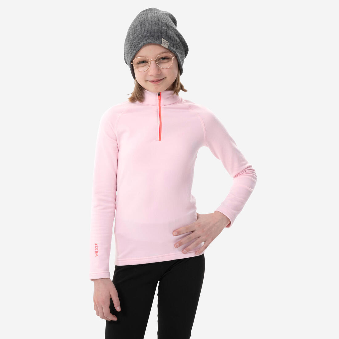 Sous-vêtement thermique de ski enfant, BL 500 demi zip