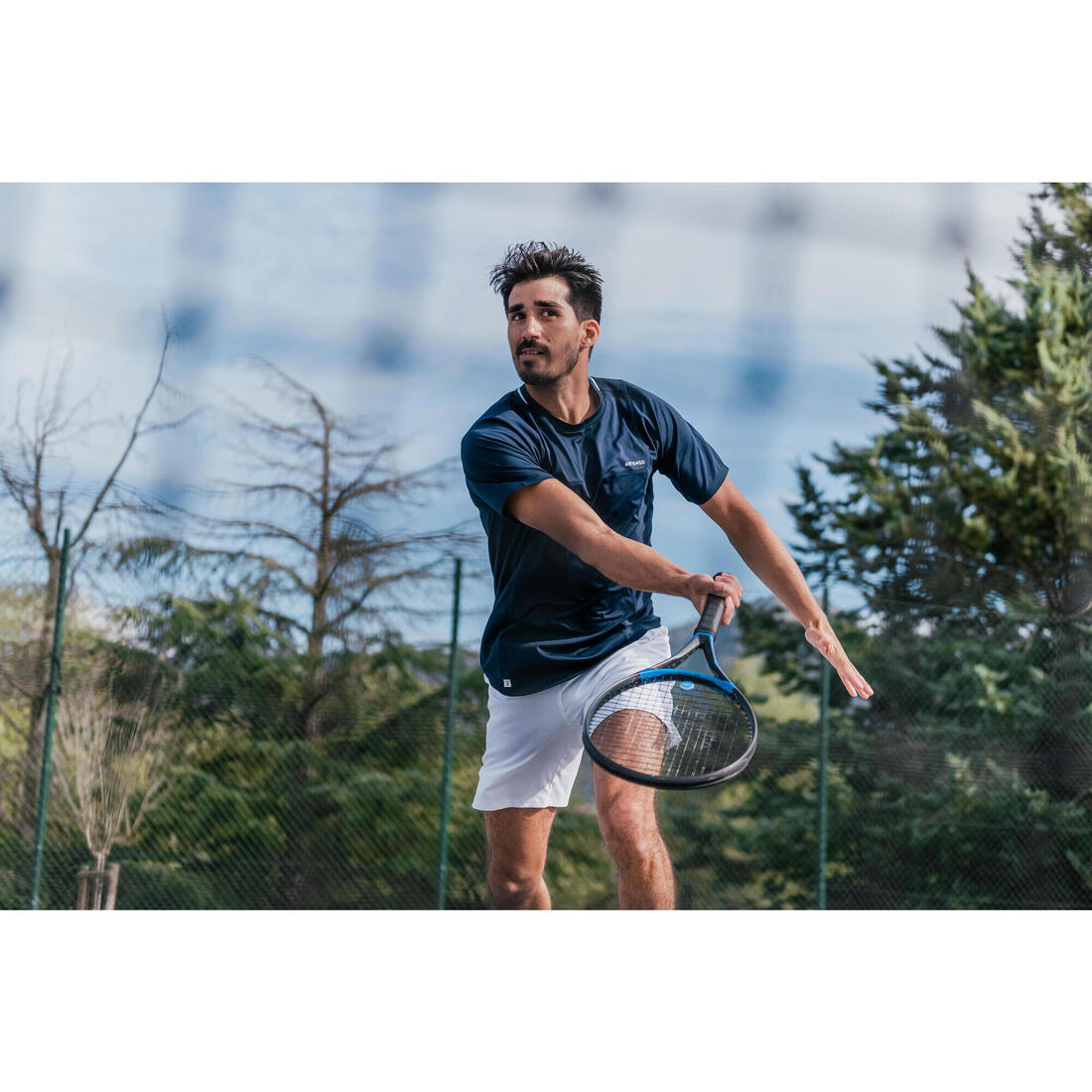 T-shirt tennis manches courtes homme - Artengo DRY Gaël Monfils