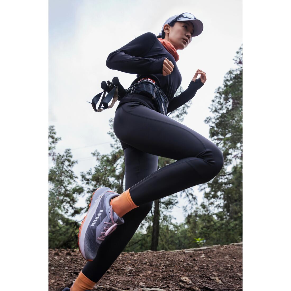 Chaussures de route et trail running femme, Kiprun Kipcore gravel gris et