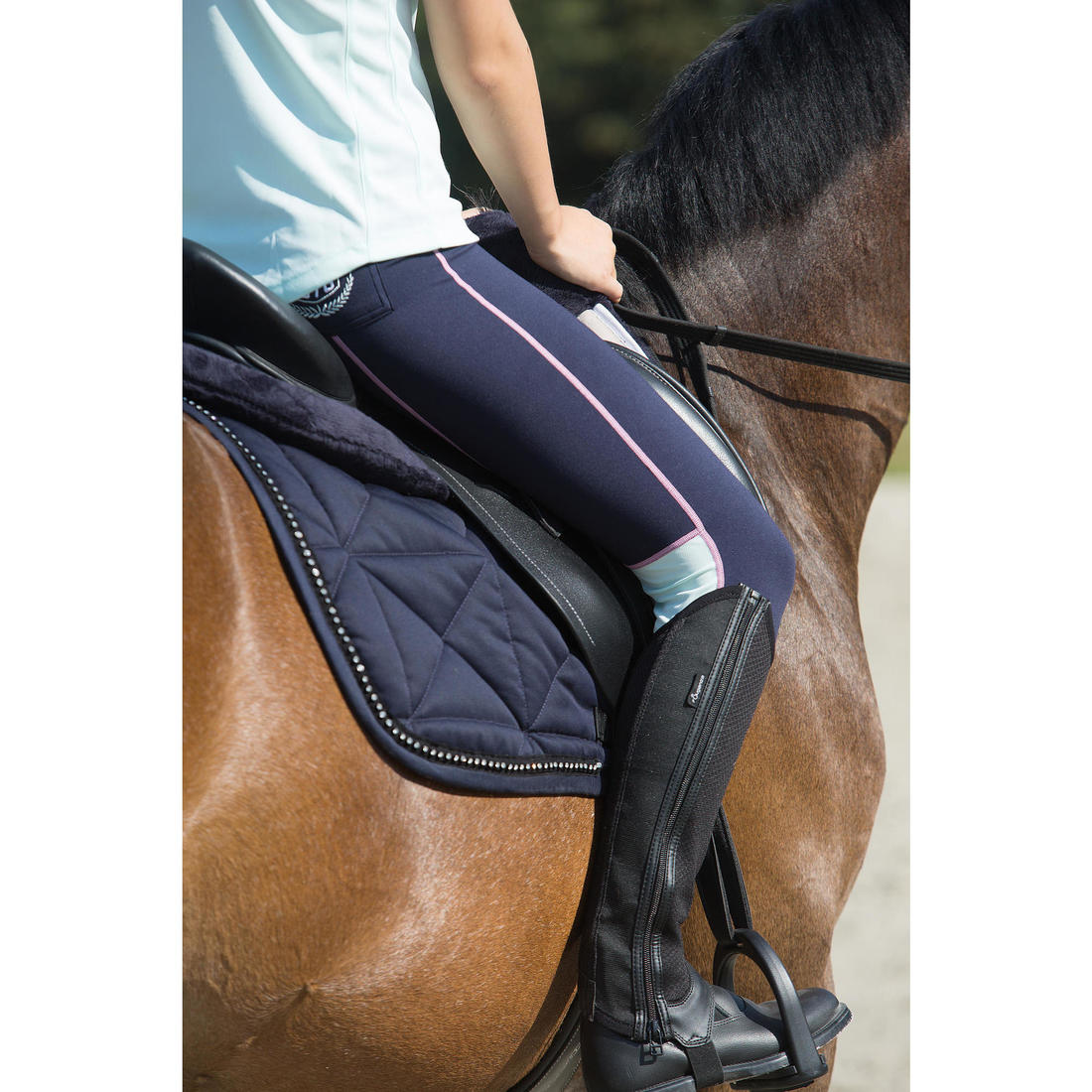 Mini-chaps équitation mesh Enfant - 100 noires