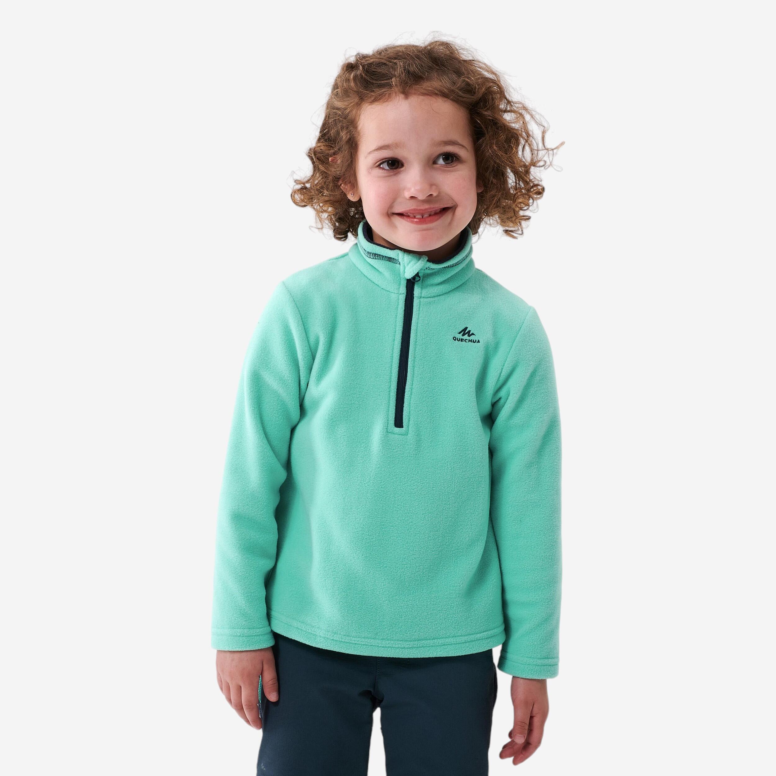 Polaire de randonnée - mh100 rose - enfant 2-6 ans – vert lagon