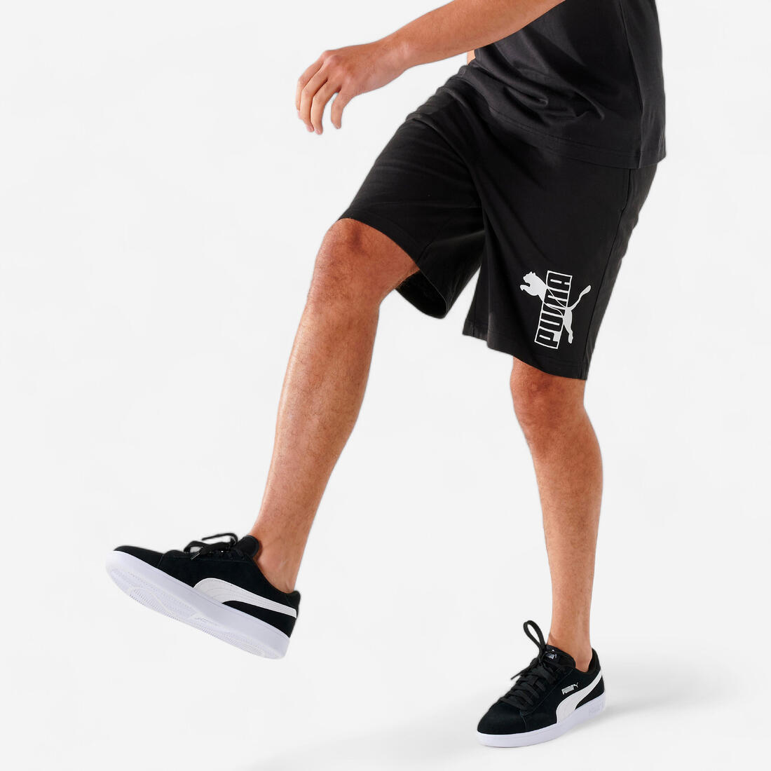 Short PUMA fitness coton homme noir