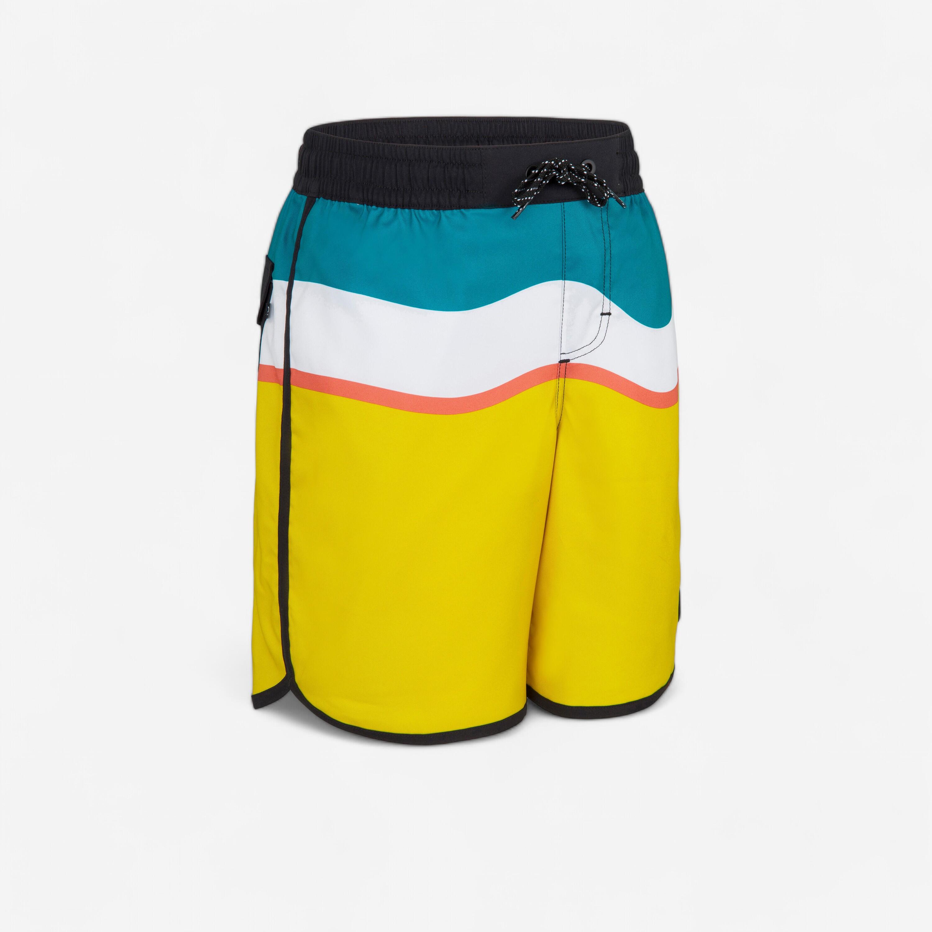 SHORT DE BAIN 500 BLEU CAMO