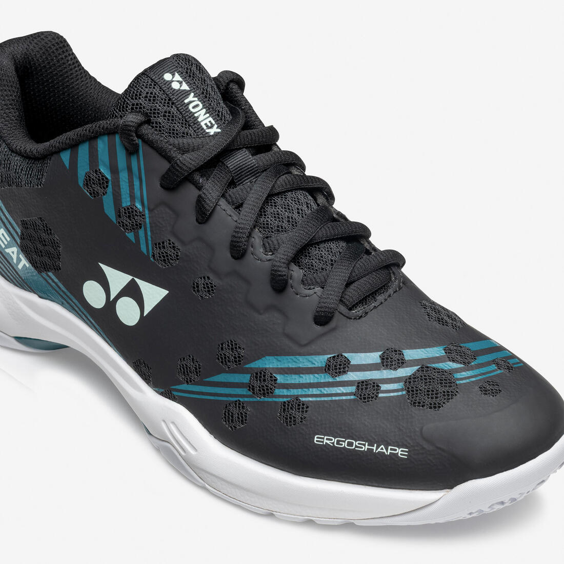 Chaussure de Badminton, PC Strider Beat Noire et Blanche