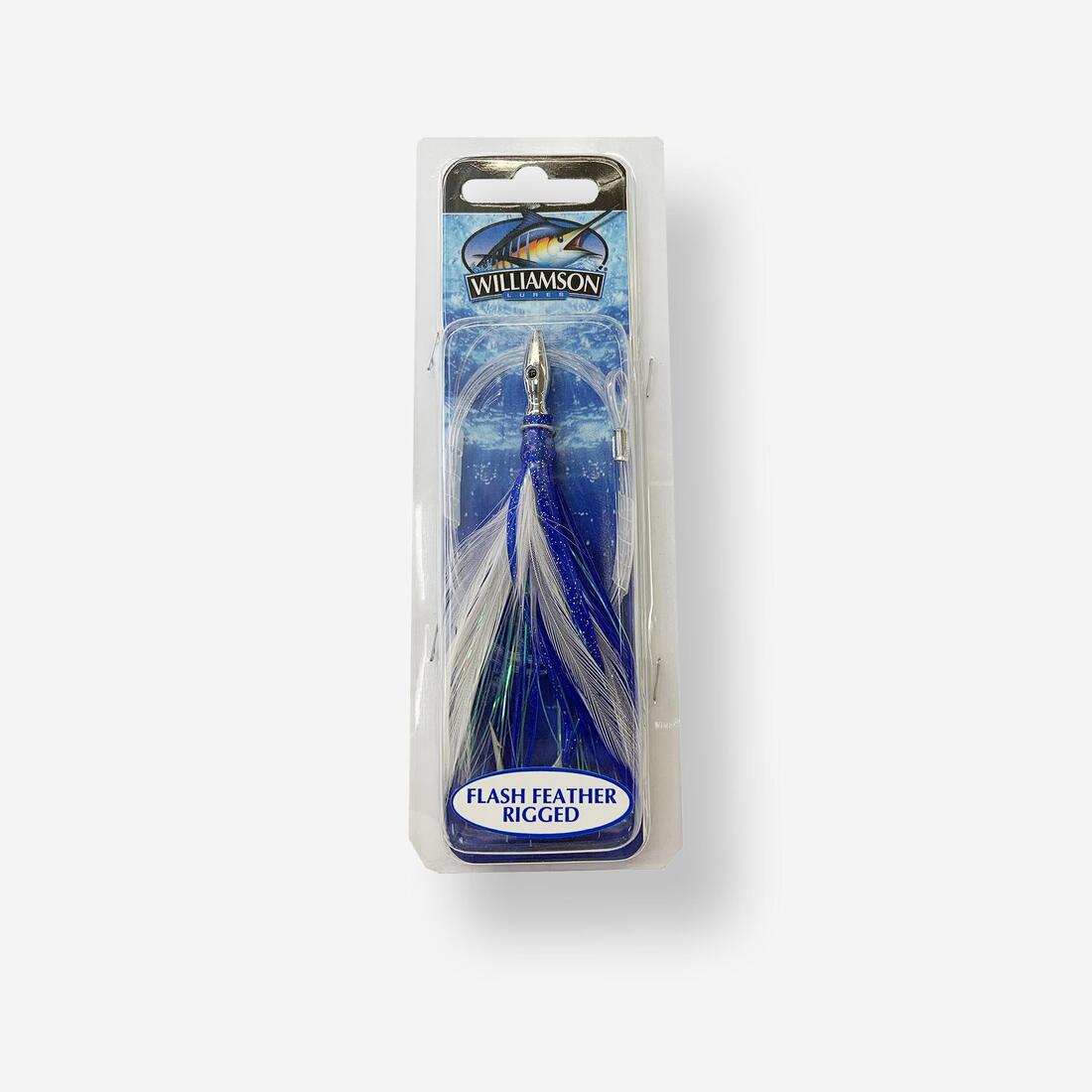 Leurre Flash feather monté bleu 04 pêche à la traine