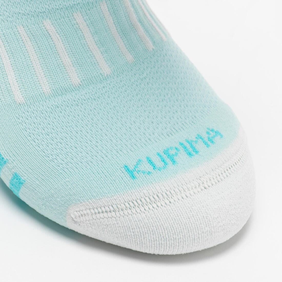 Lot X2 de chaussettes enfant AT 500 mid turquoise et rayées turquoises grises