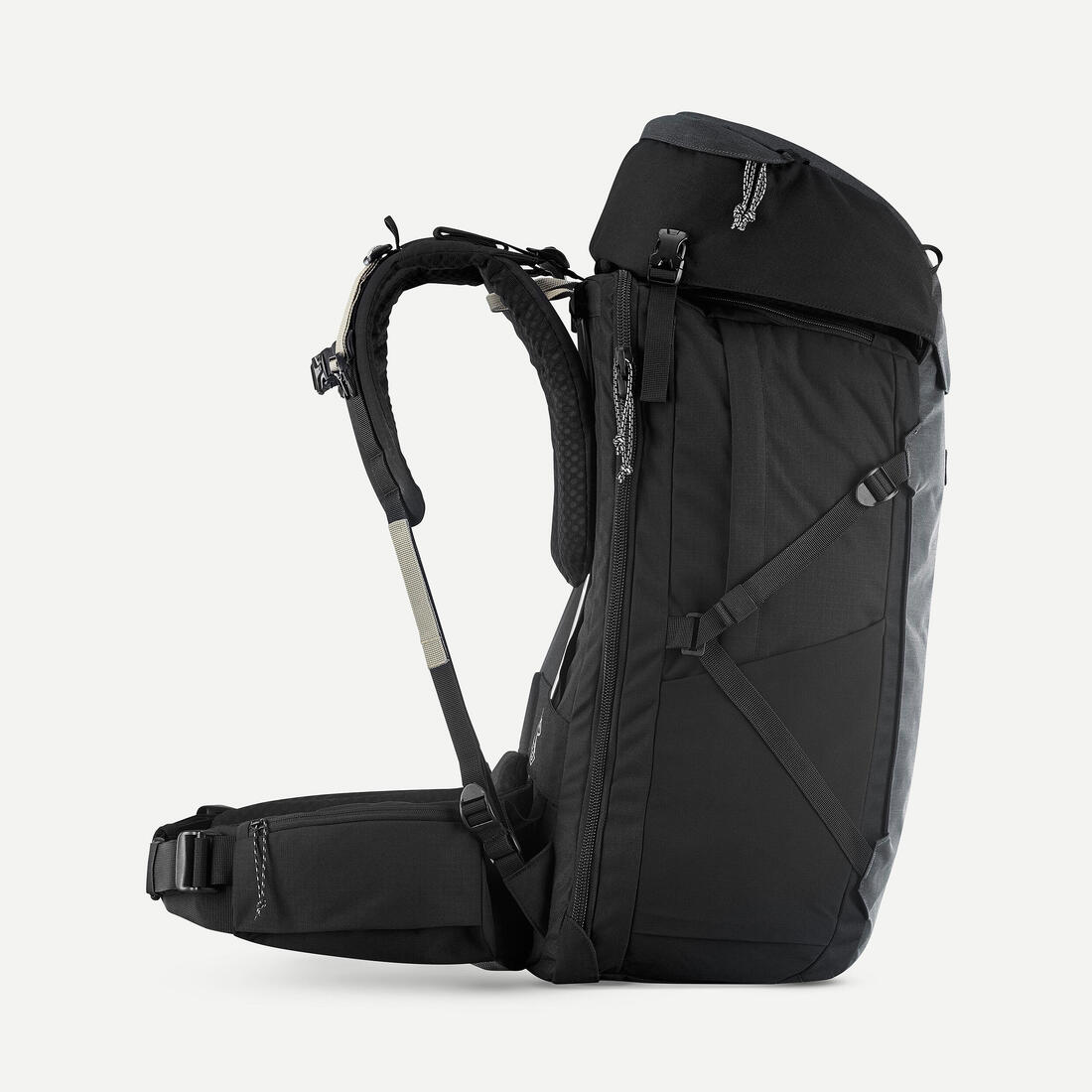 Sac à dos de voyage ouverture valise 50+6L homme, Travel 900 gris