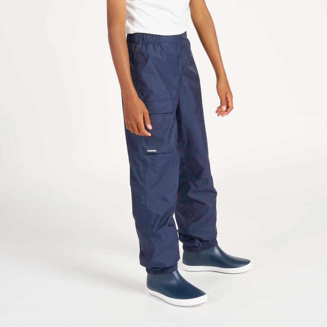 Surpantalon de pluie enfant, 100 bleu marine