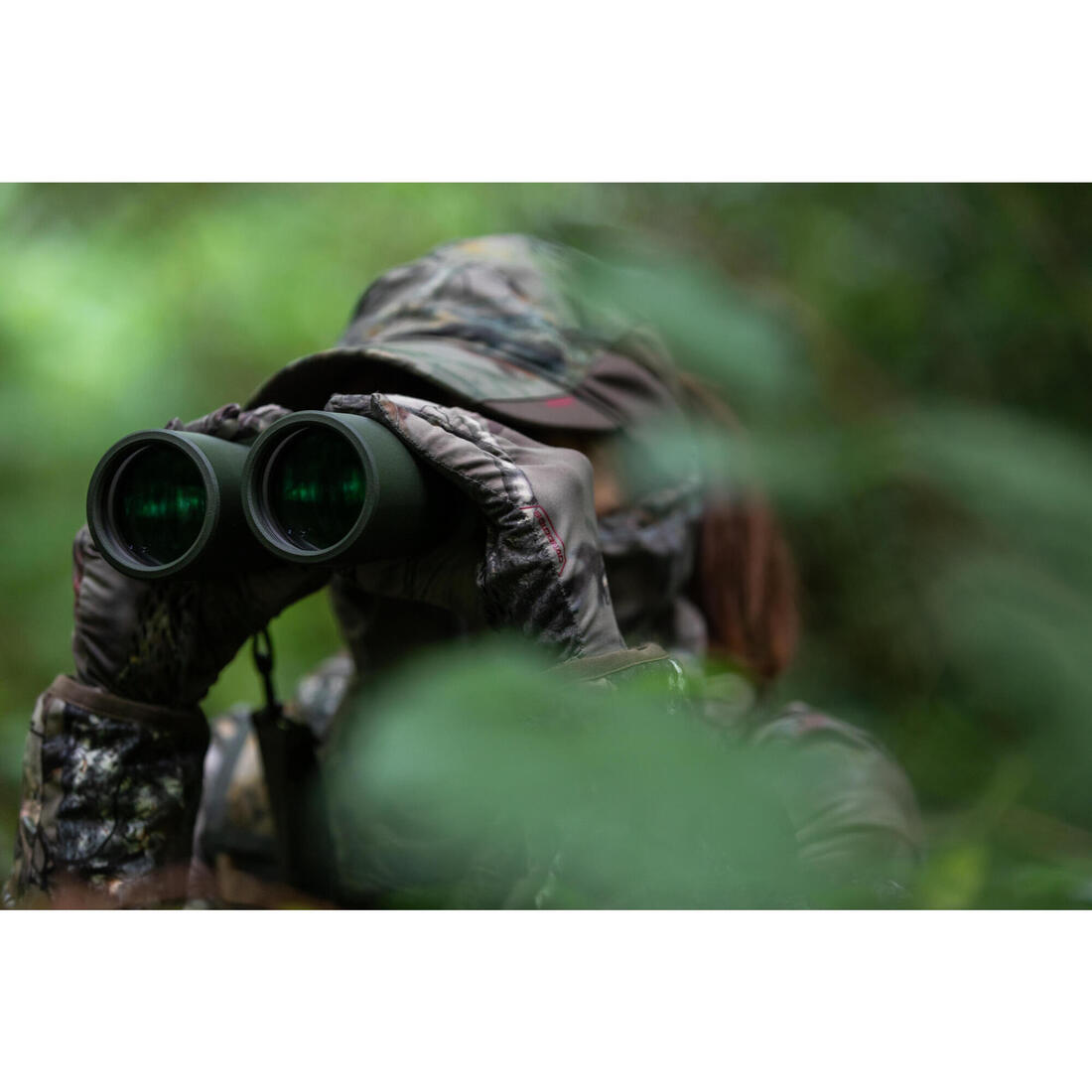 Jumelles chasse kaki étanches 500 10x50