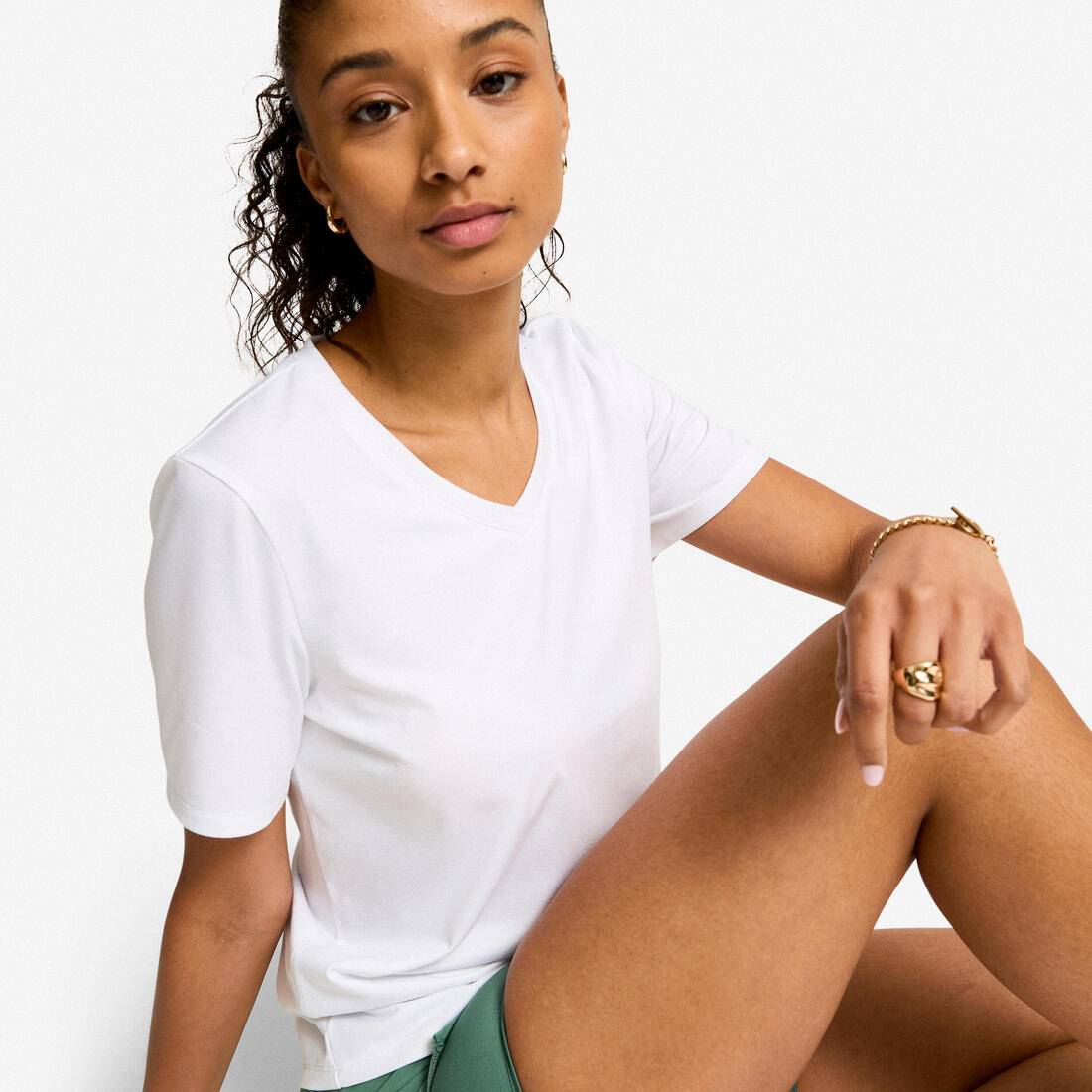 TEE SHIRT COOLMAX FEMME COL V