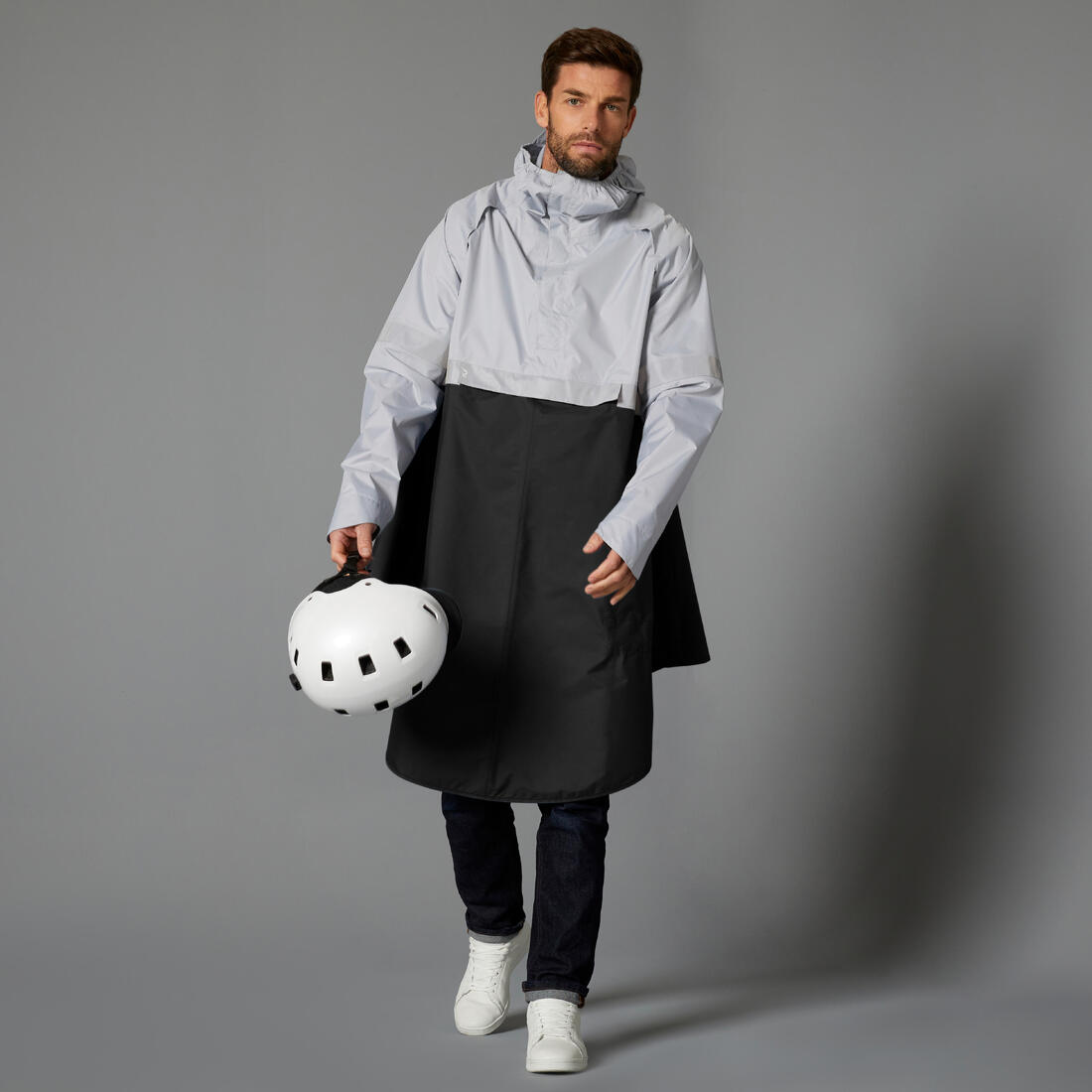 Poncho pluie vélo ville, visibilité de nuit, 540