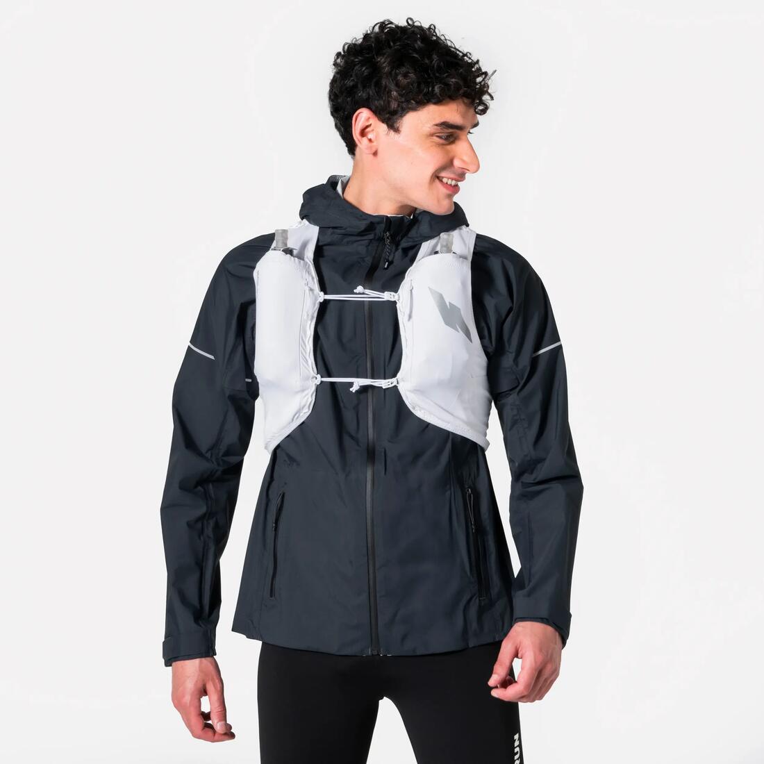 Veste de running imperméable et respirante Homme, KIPRUN Run 900 gris graphite