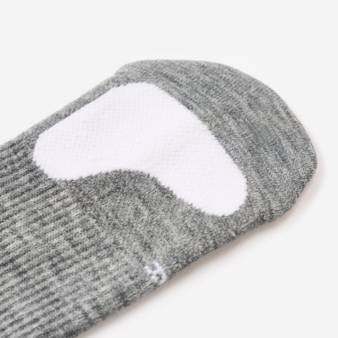 Chaussettes mi-hautes de fitness x2, grises et blanches
