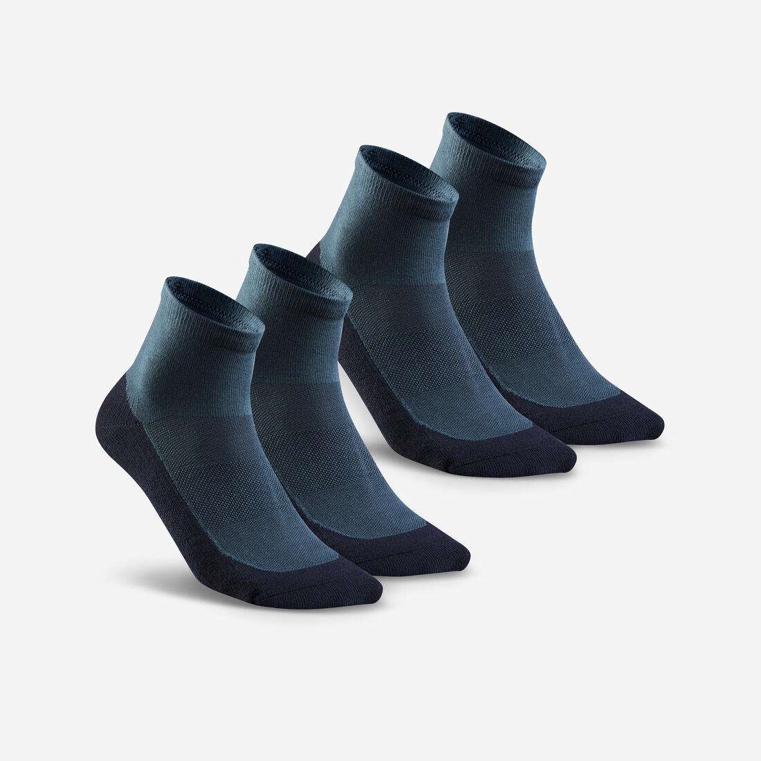 Chaussettes de randonnée mid (2 paires) adulte, Hike 50 bleu