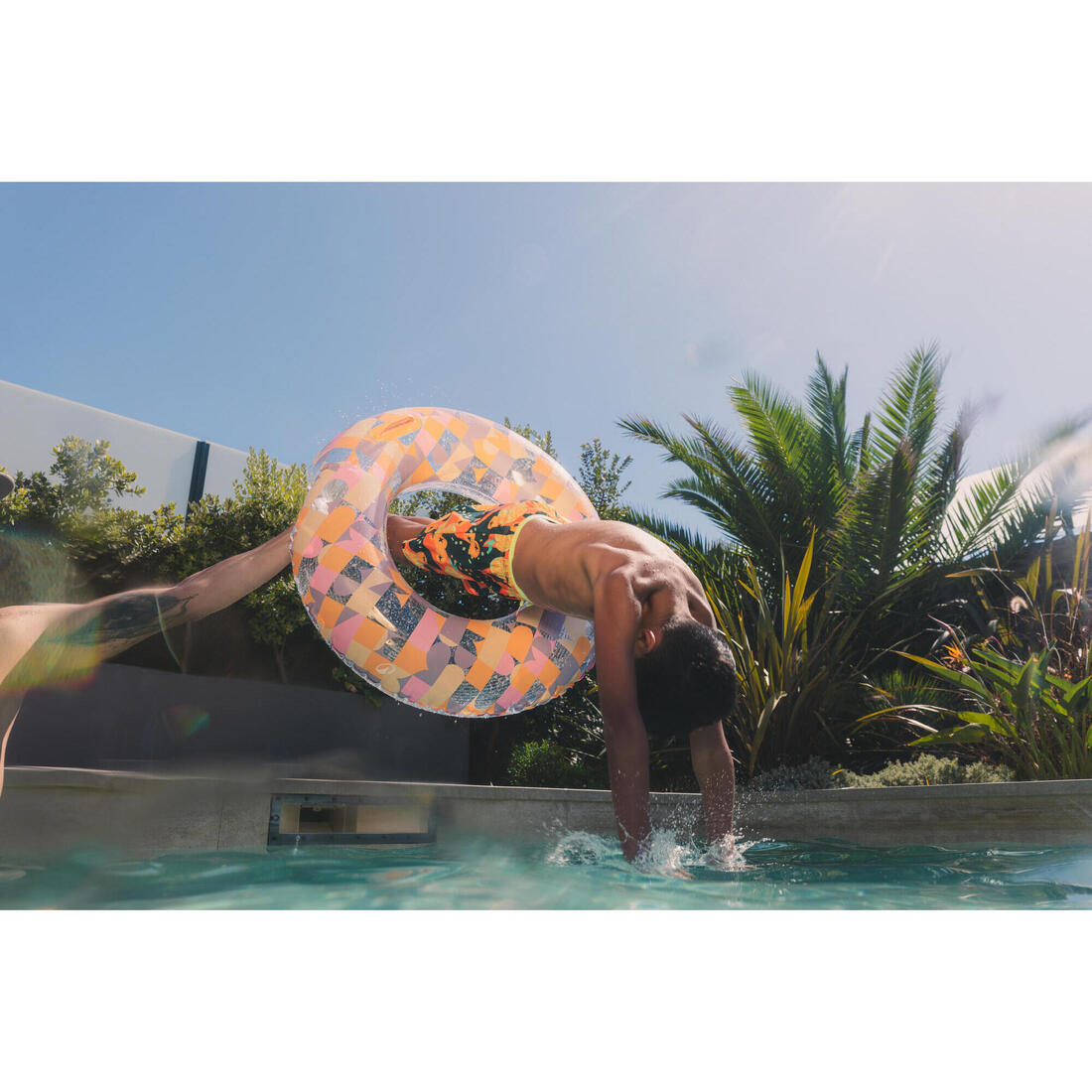 Short de bain long natation Garçon - 100 Hotu