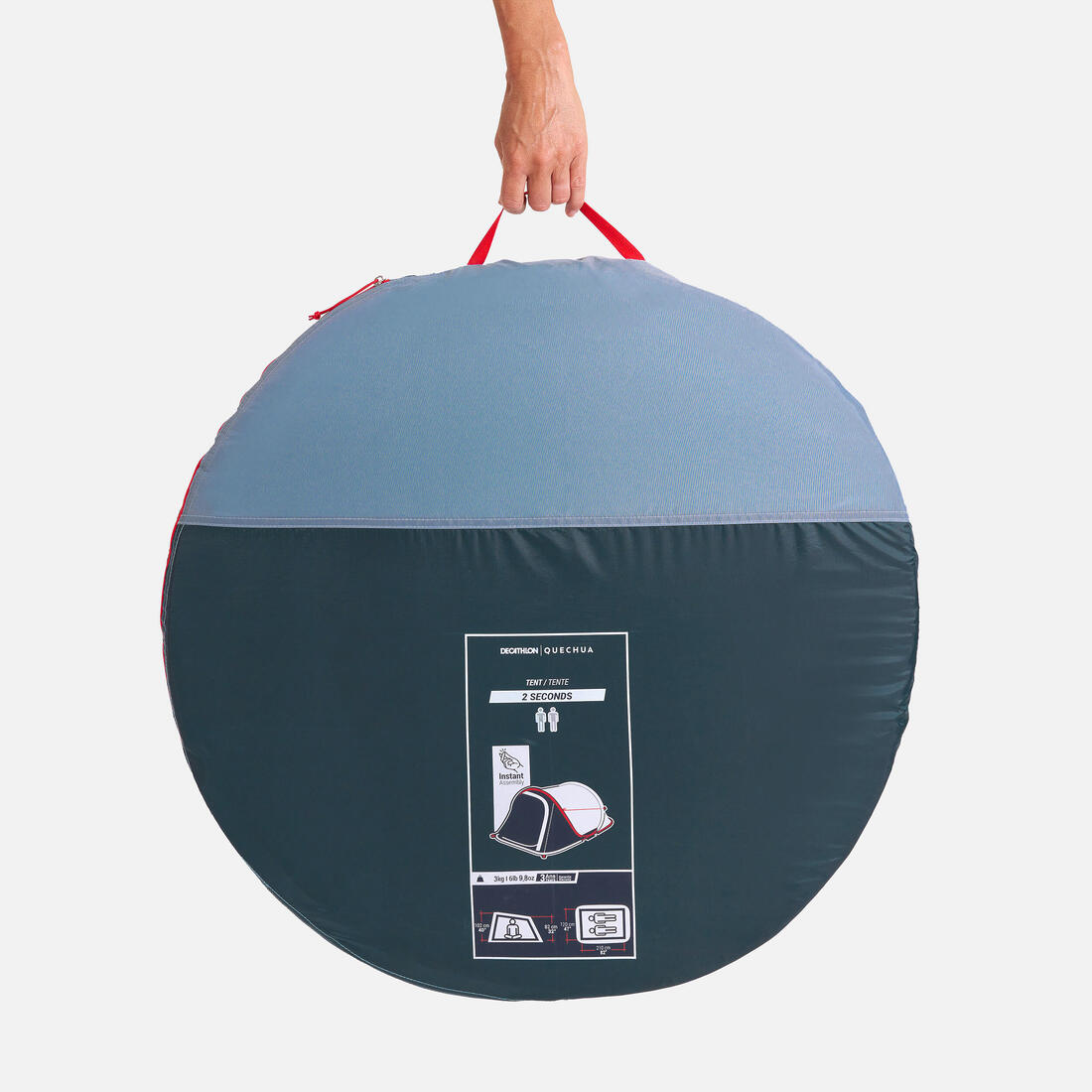 Tente de camping instantanée 2 places, 2 Seconds