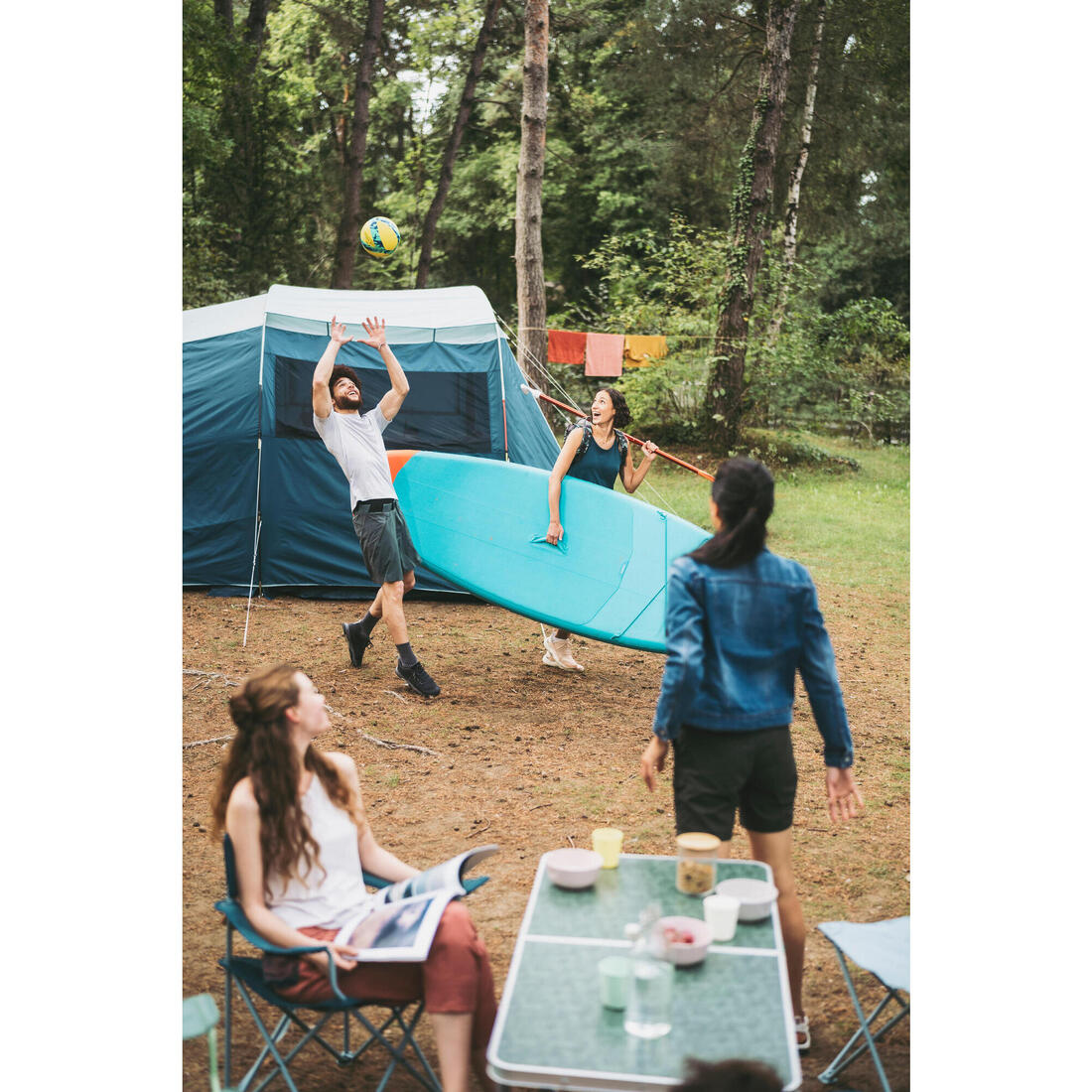 Chaise de camping avec accoudoir, pliante et confortable