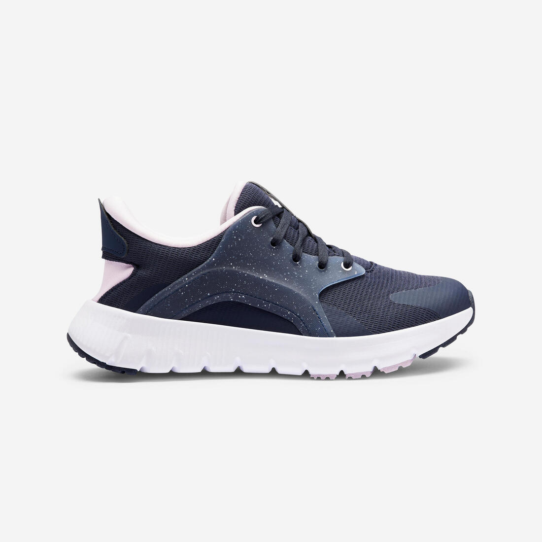 Baskets de marche pieds larges femme, SW500.1 bleu – bleu fonce