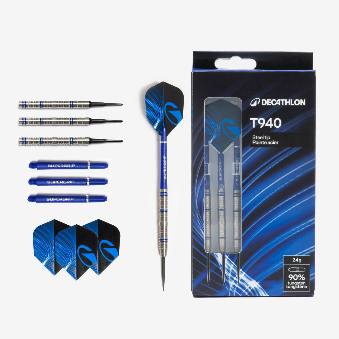 3 FLECHETTES POINTES ACIER T940