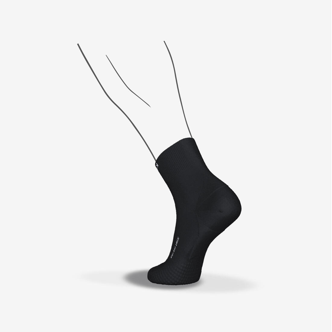 Chaussettes de running KIPRUN run900 épaisses mid noires