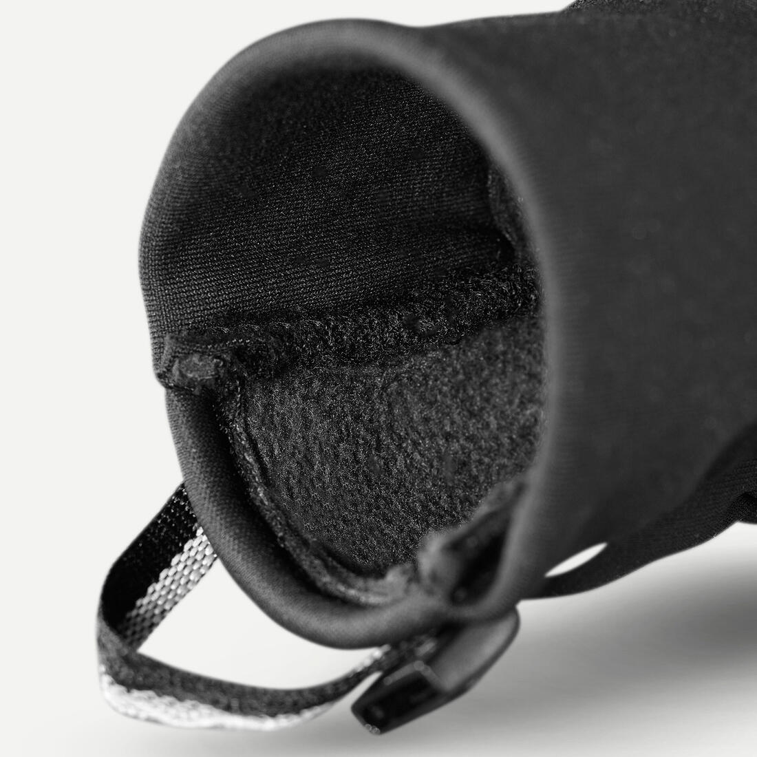Moufles-mitaines chaudes et coupe-vent de trekking adulte, MT900 noir