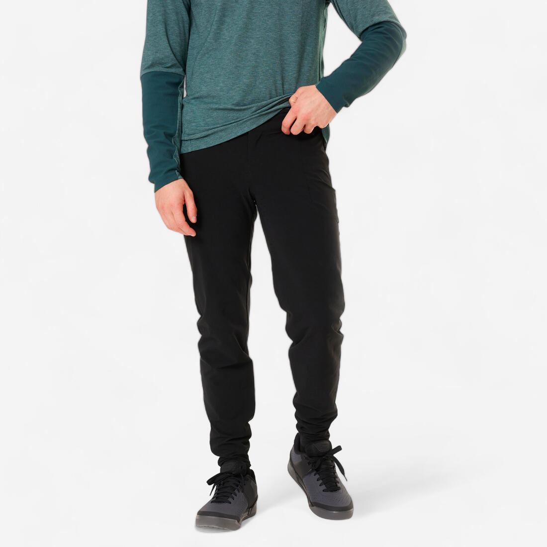 Pantalon Vélo VTT All Mountain Léger et respirant Temps Chaud Unisexe - Noir – noir fumé