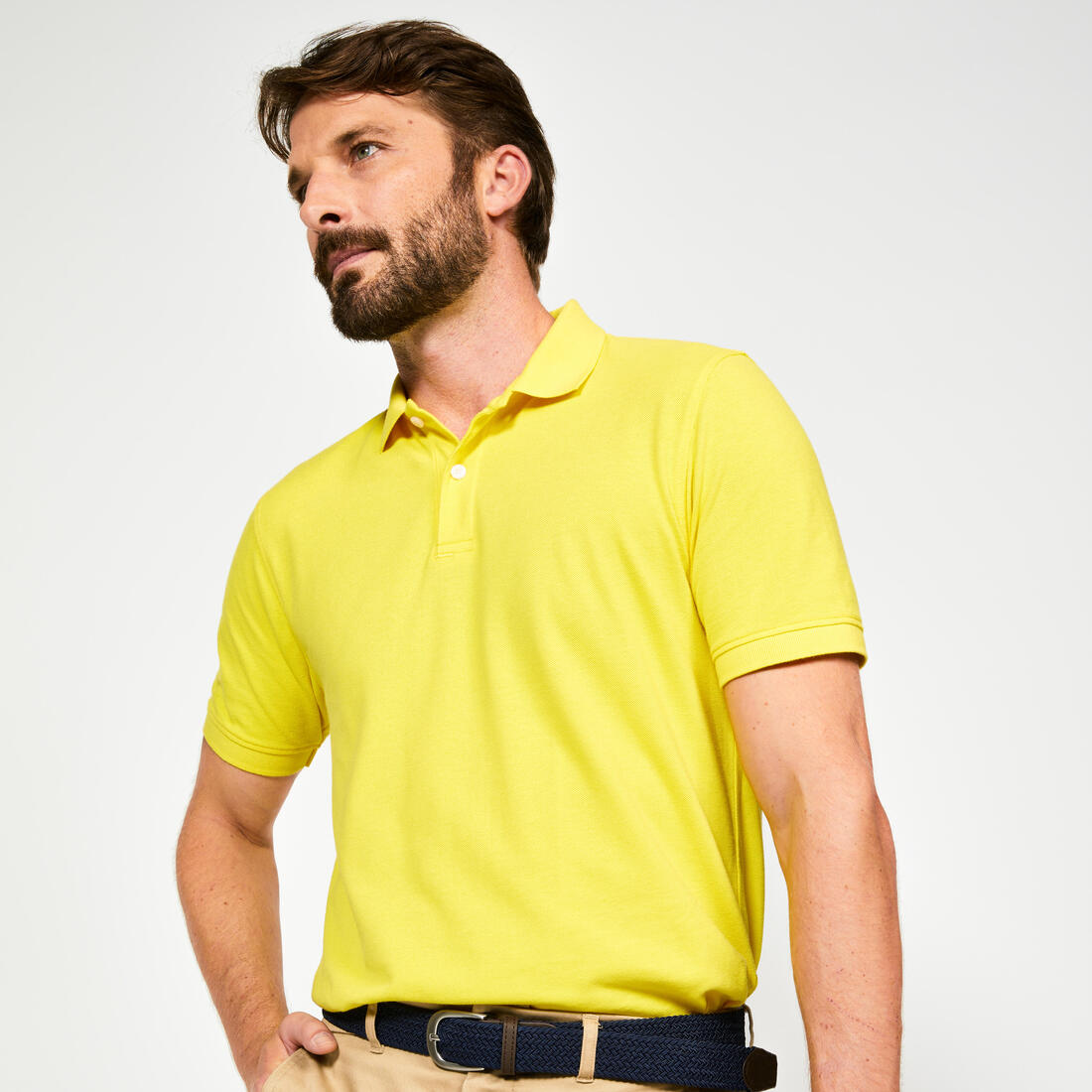 Polo de golf en coton polyester manches courtes homme, MW500