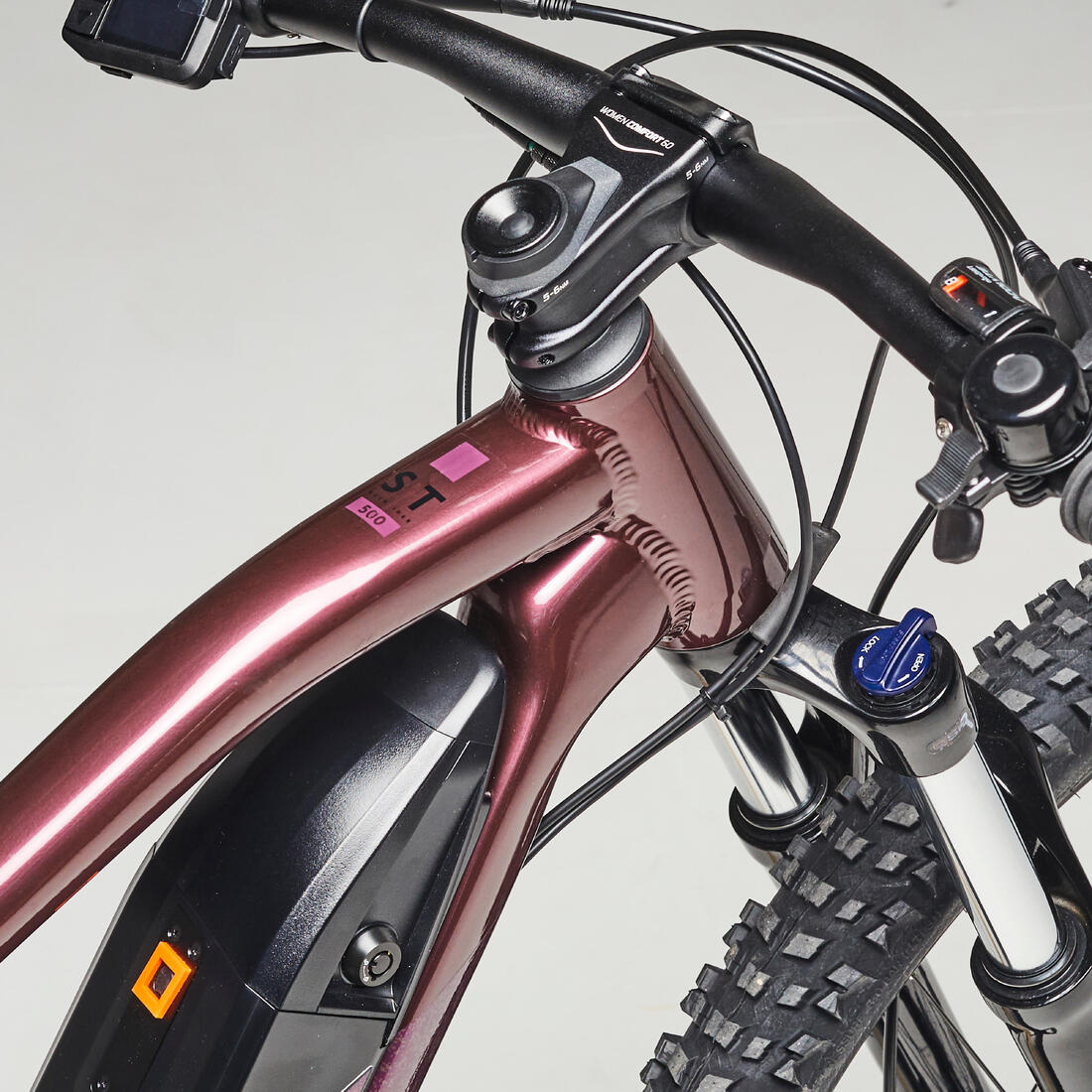vélo VTT électrique semi-rigide 27,5" - E-ST 500 prune
