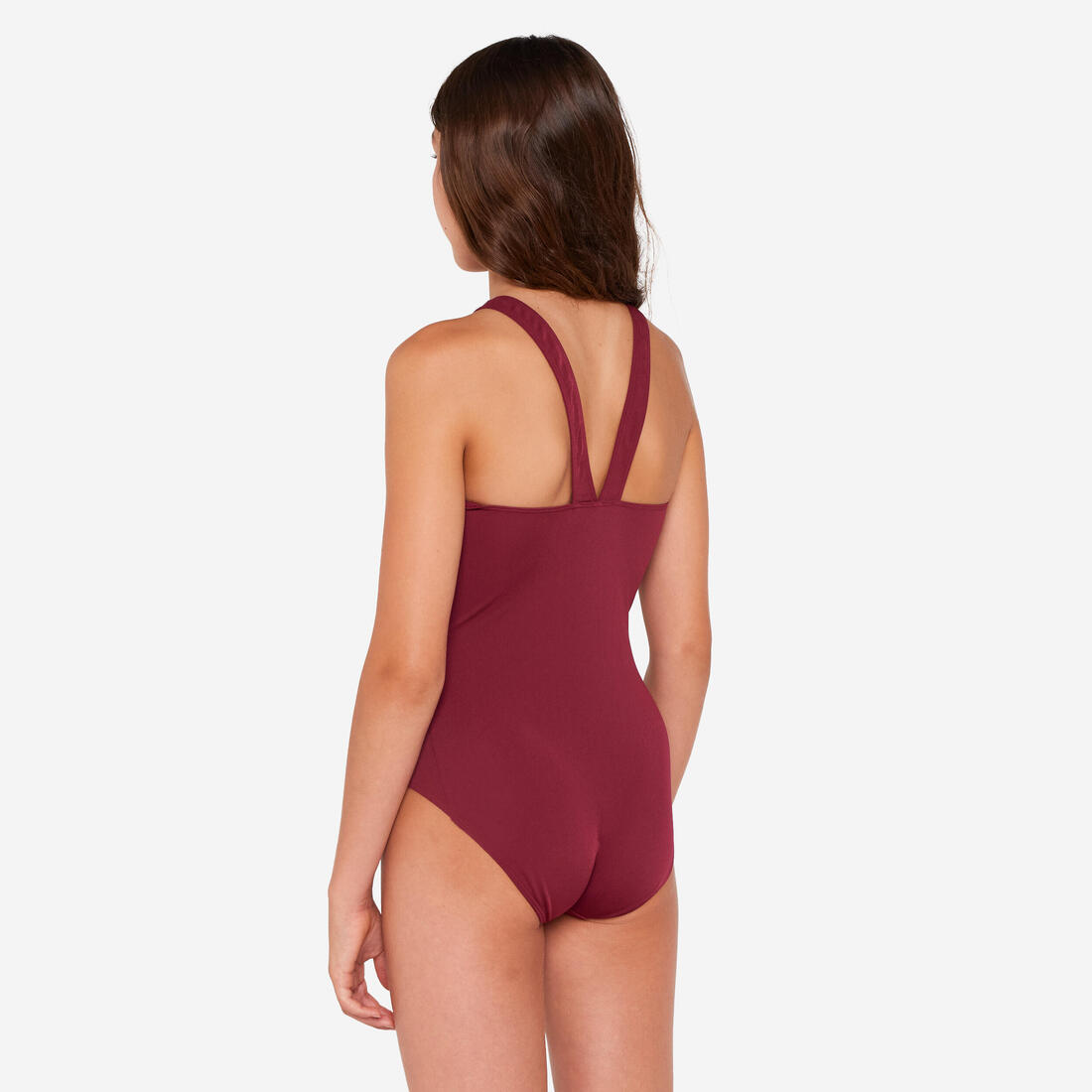 Maillot de bain 1 pièce natation Fille - 100 Vera violet