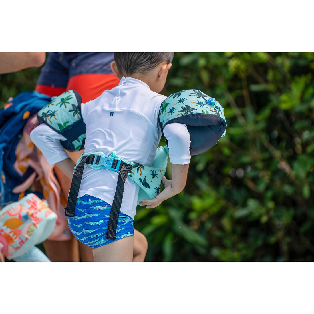 Brassards-ceinture piscine évolutif TISWIM enfant bleu "DRAGON"