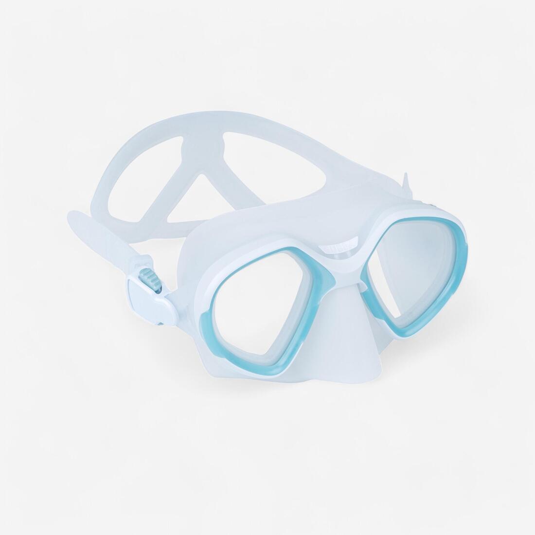 Masque apnée petit Volume - 500 Dual Bleu arctique