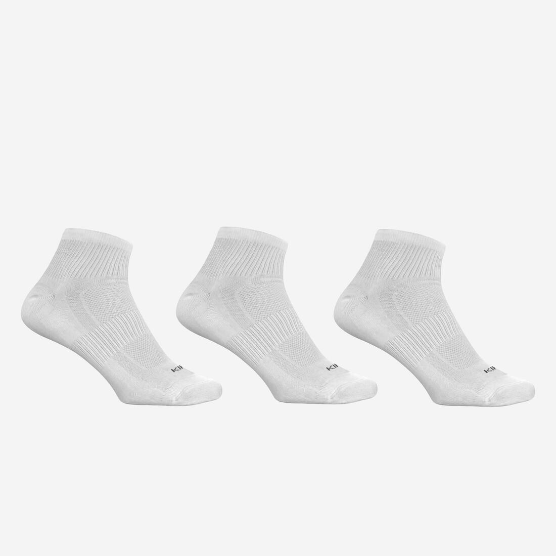CHAUSSETTES DE RUNNING RUN100 BLANCHE x3 – blanc ultra