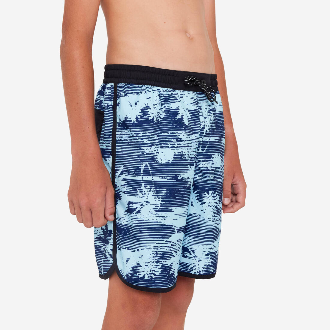 SHORT DE BAIN 500 BLEU CAMO