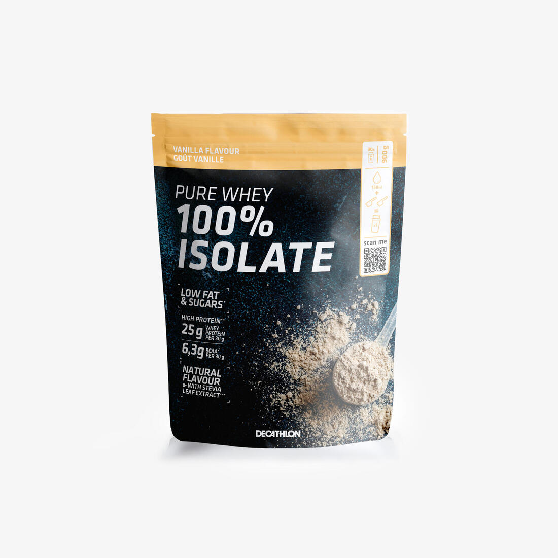 Pure whey 100% isolate goût vanille, 900 gr