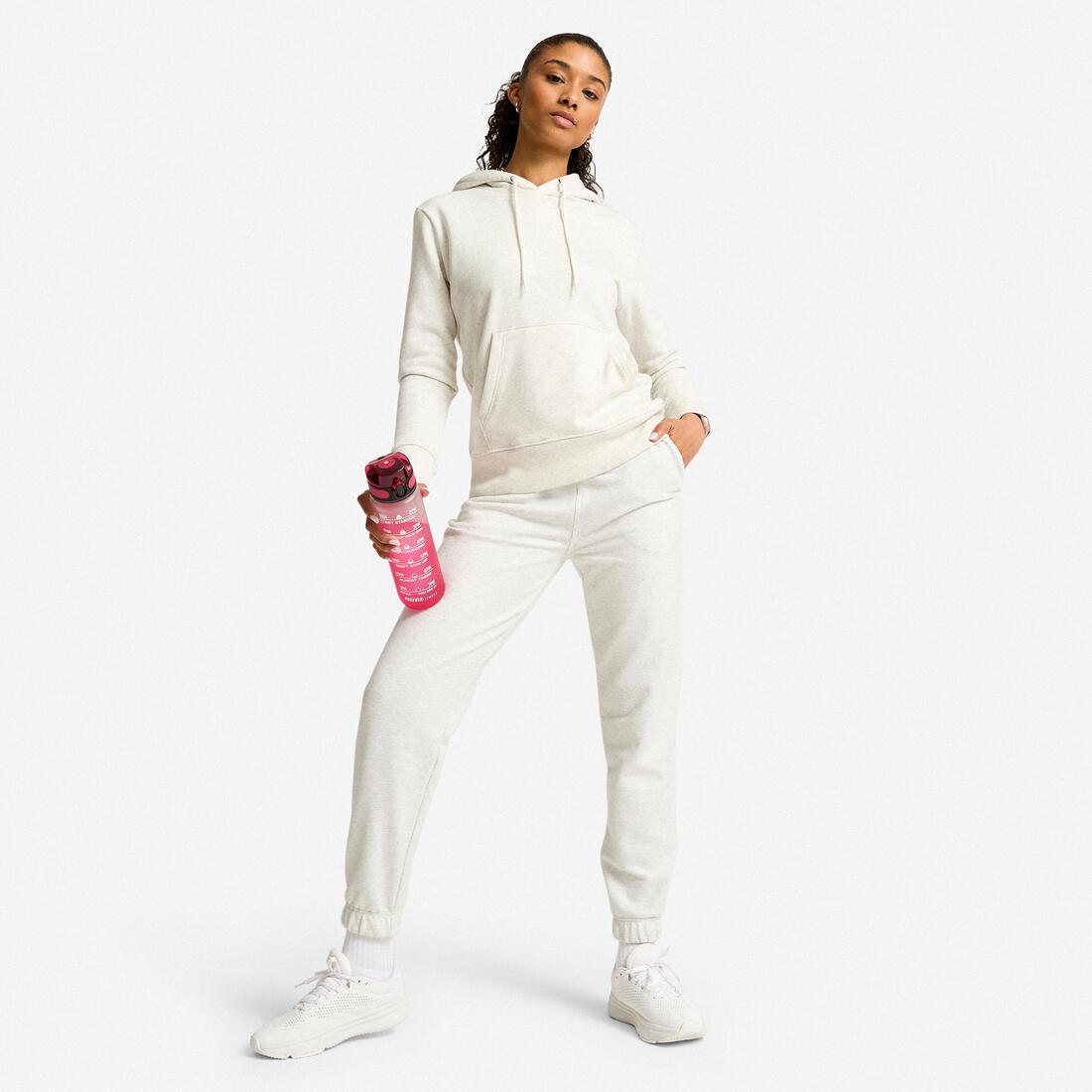 Sweat à capuche en coton fitness femme