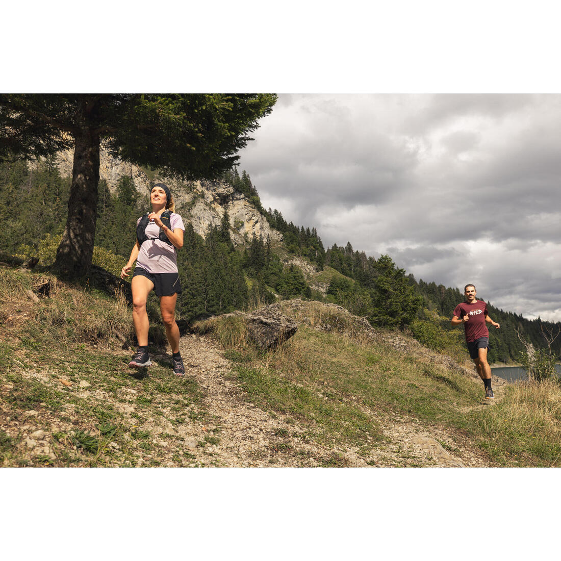 T-shirt de trail running résistant Homme - KIPRUN Run 500 Graph
